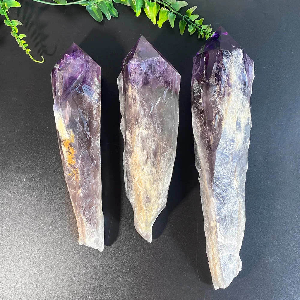 1PC Natural Amethyst Wand Crystal Ornament Wedding Favor Souvenir Rebirth Transform Symbolic Healing Gemstone