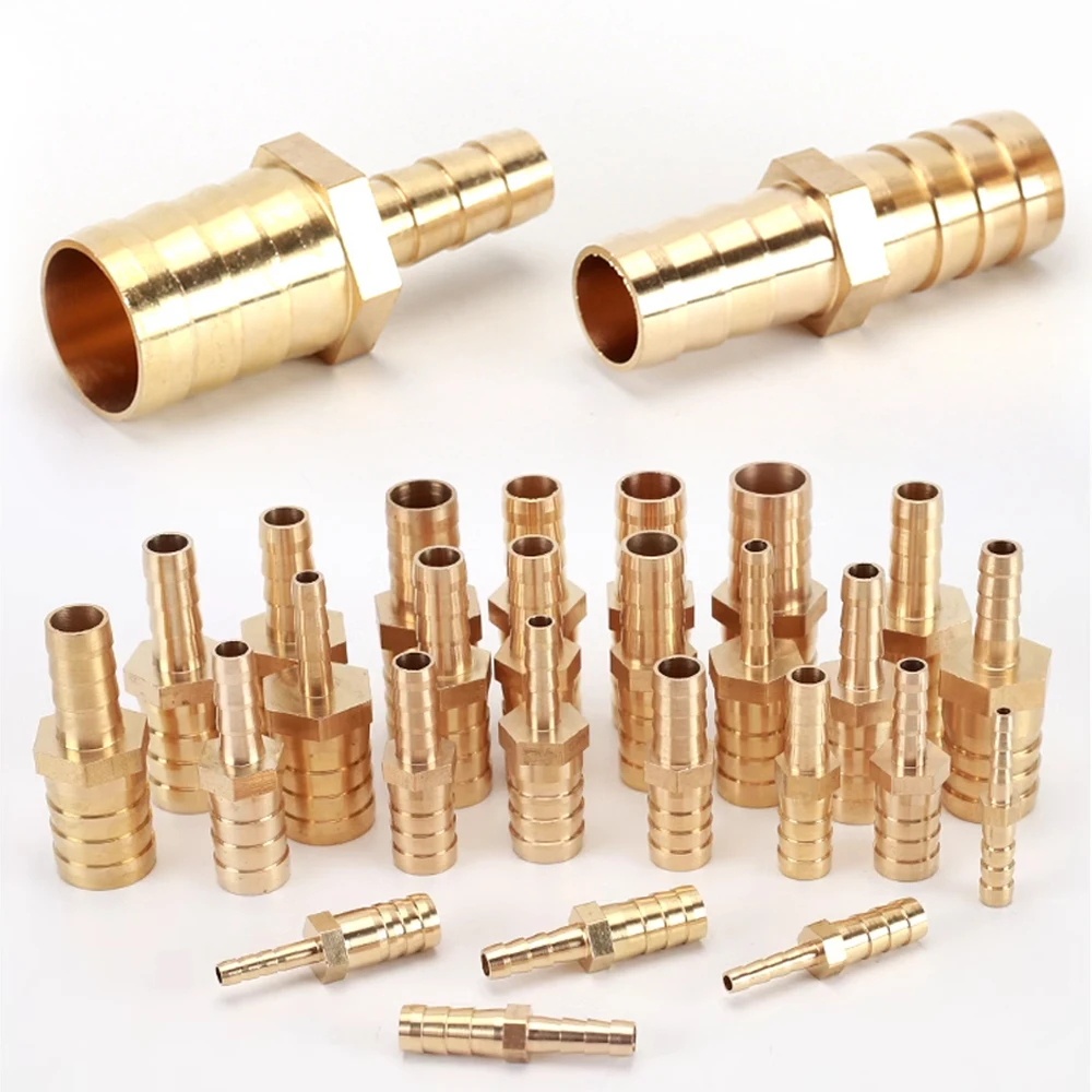 

6-20mm Variable Diameter Brass Pagoda Barb Adapter Hexagon Head Copper Pipe Pneumatic Tube Fittings Coupler Fuel Water Gas Oil