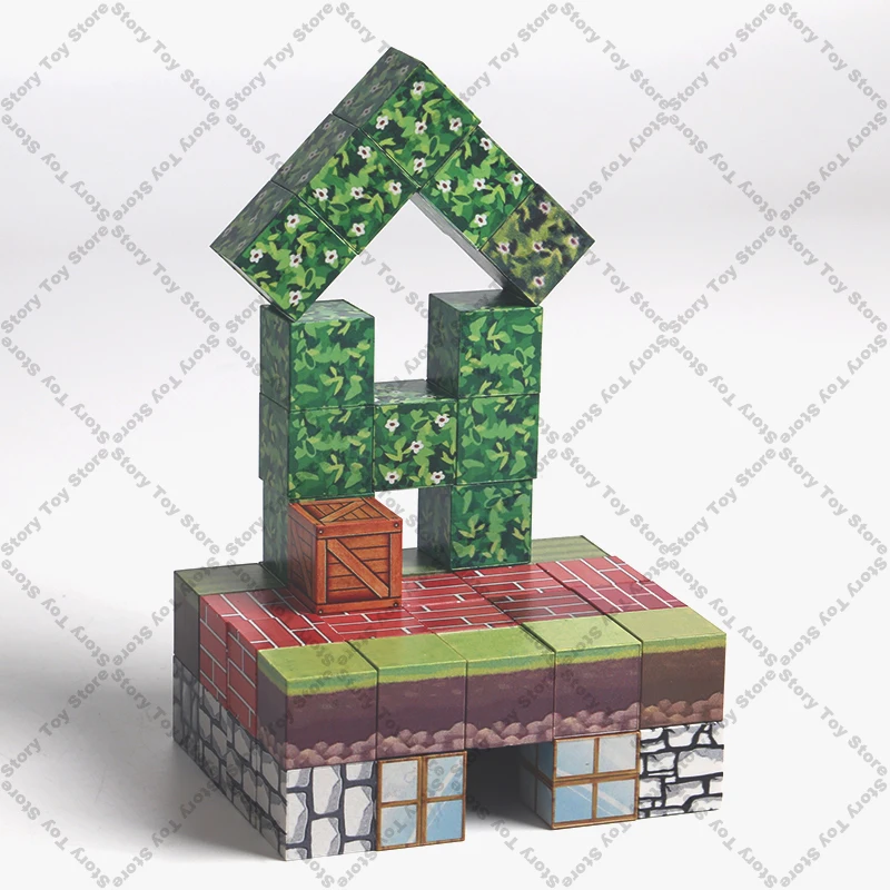 الإبداعية المغناطيسي اللبنات مكعب المغناطيس مجموعة تجميع الطوب الأطفال التعليمية DIY نموذج الجذعية مونتيسوري لعبة طفل الحسية