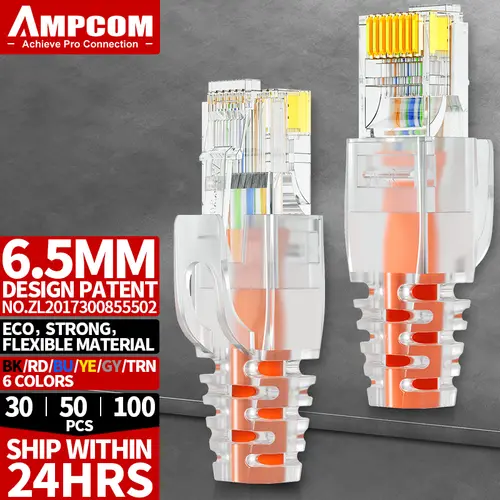 AMPCOM RJ45 Ethernet Network Cable Strain Relief Boots Cable Connector Plug Covers for CAT8 CAT7 CAT6A CAT6 CAT5E CAT5 - Image 13