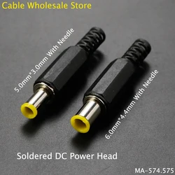 1Pieces Soldered DC Power Plug 5.0mm * 3.0mm 6.0mm * 4.4mm With Pin Adapter Plug 5.5 3.0 6.0 4.4