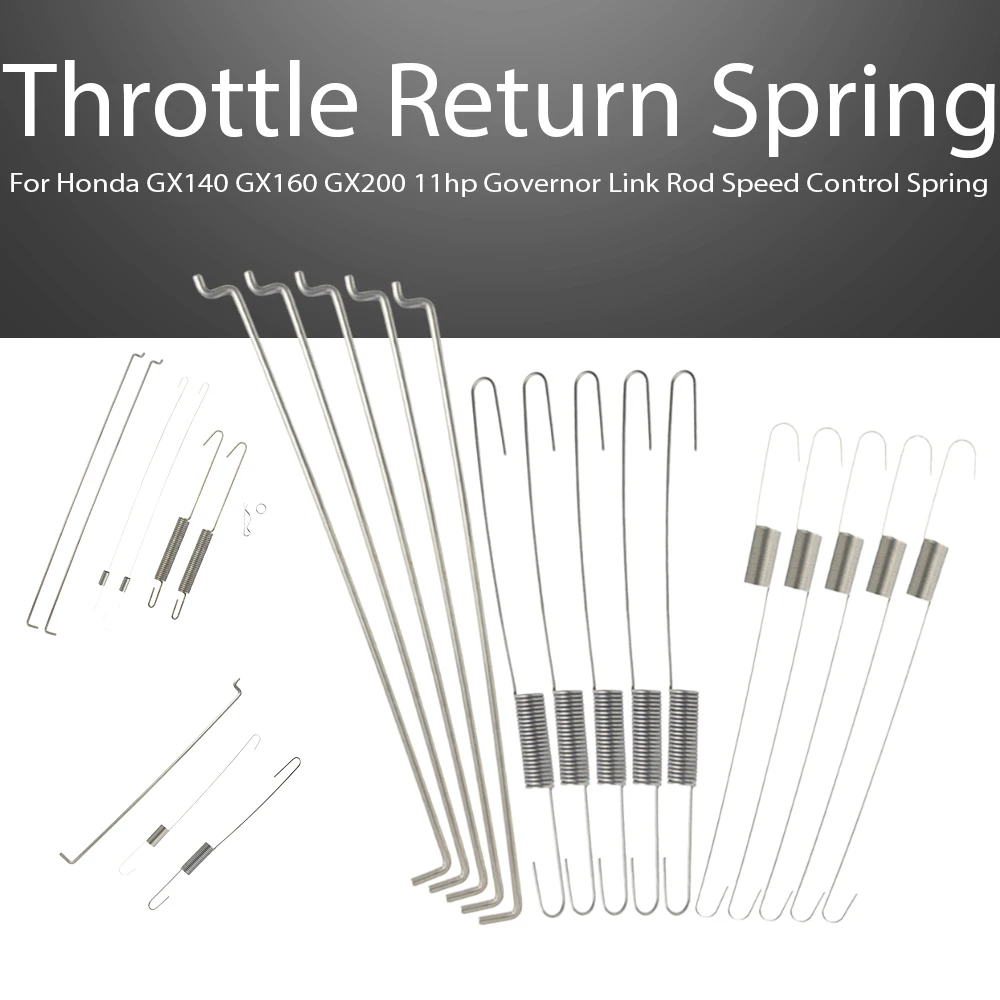 

Throttle Return Spring Kit for Honda GX140 GX160 GX200 11hp Governor Link Rod Speed Control Spring