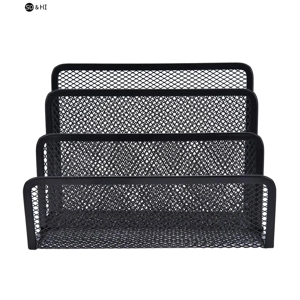 Mesh Bureau Organizer Bestand Opslag Map Houder Rack Metalen Papier Lade Kantoor