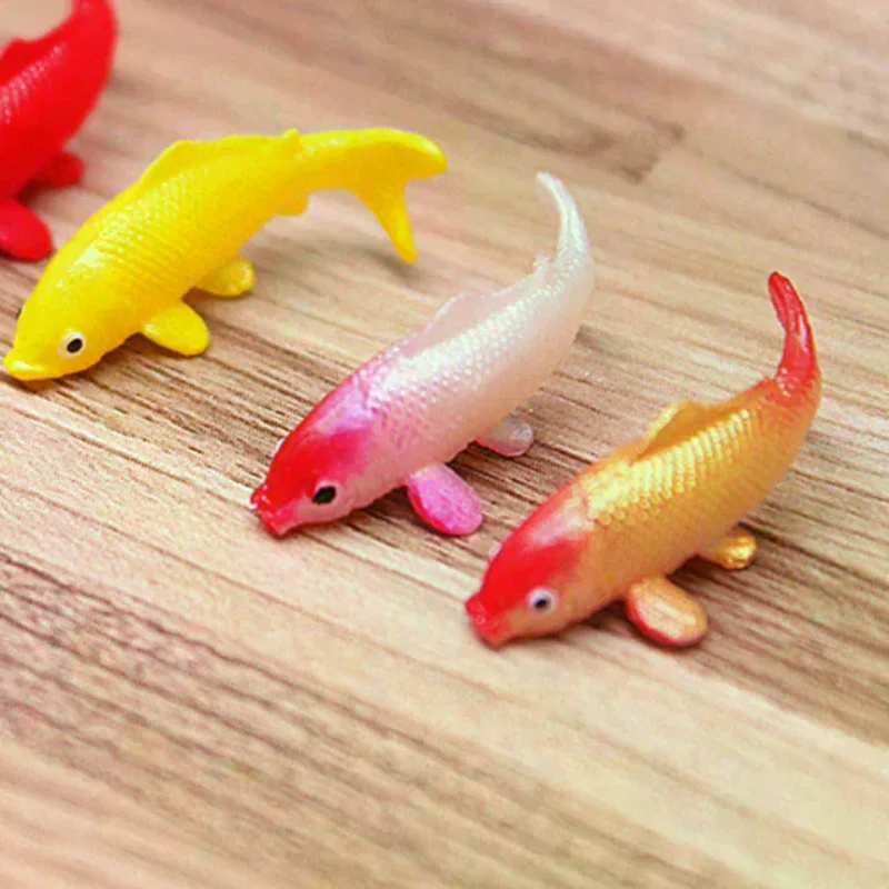 Dollhouse Miniature Model 1pcs Simulation Koi Goldfish Bowl Diy Accessories Toys Decals Perfect Gift For Kids High