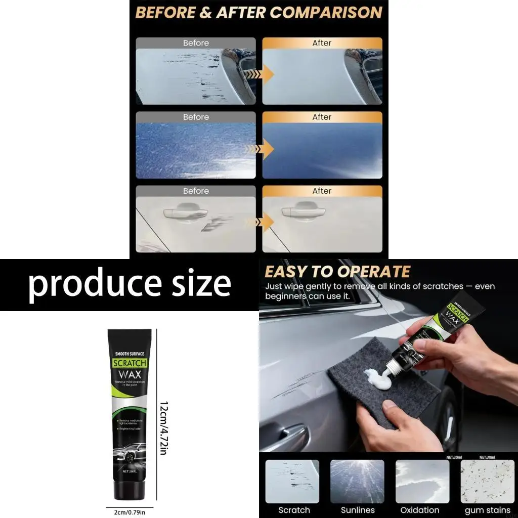 6XDF Car Scratch Cleanup Paste 20 Scratch Paste for Routine Exterior Touch Up Use