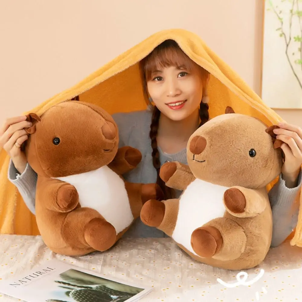 Simulazione Patatine Fritte Capibara Peluche Bambola di Stoffa Bambola Carina Capibara Anime Fluffty Giocattolo 38 cm Morbido Capibara Peluche Bambola