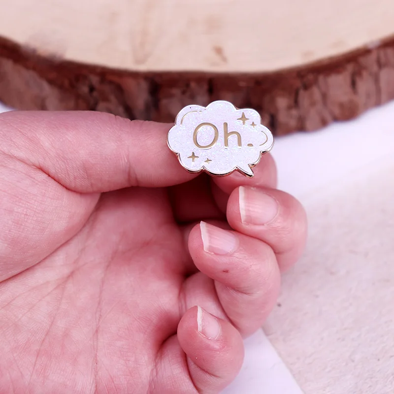 Oh Glitter Lapel Pin Cute Bubbles Enamel Pin Fanfiction Lover Pins Brooch view 3