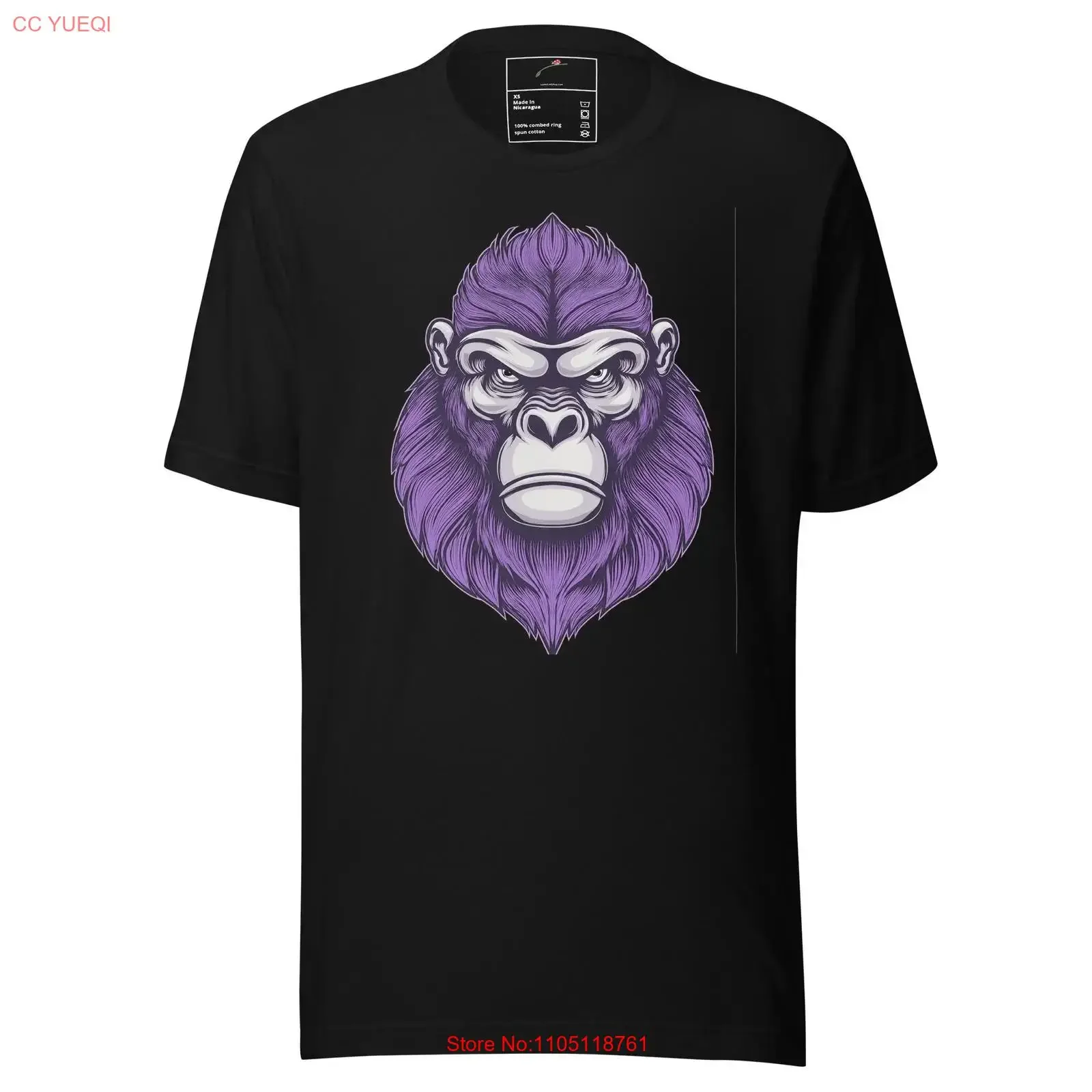 

Lift Heavy Look Fierce Purple Gorilla T shirt vintage Washed Comfortable Stretched designer clothes streetwear Slightly Casual