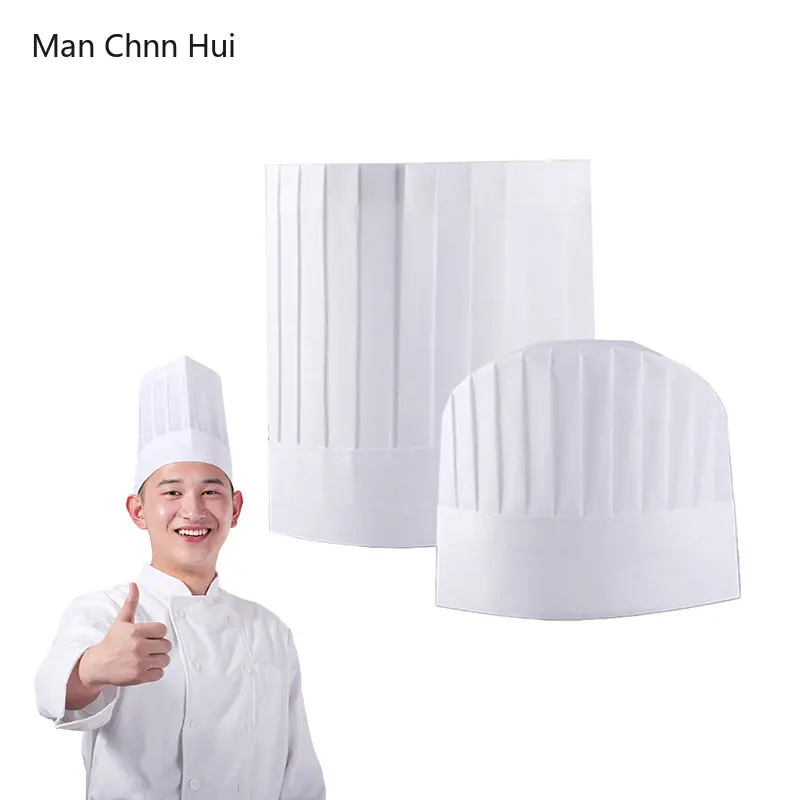 Catering Services Disposable Cooking Caps Hotel Non-Woven Chef's Hat Bakery Cook Work Cap High Quality Kitchen Hats for Women