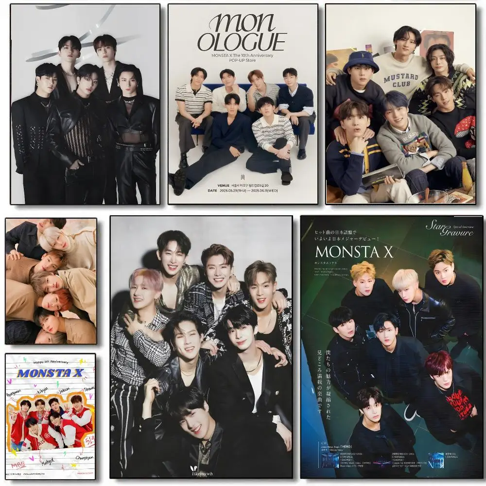 Music Band M-MONSTA X Poster HD Waterproof Aesthetic Wall For Home Decor Trendy Durable Easy To Apply Art