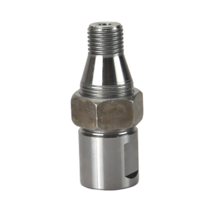 Anti-lock threaded spindle joint for water drill head Anti-lock threaded spindle joint for concrete hole opener