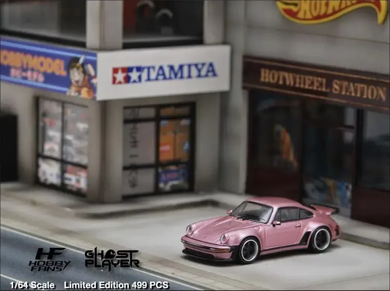 Hobby Fans x Ghost Player 1:64 Singer 930 Turbo Study Pink limited500 Diecast Model Car