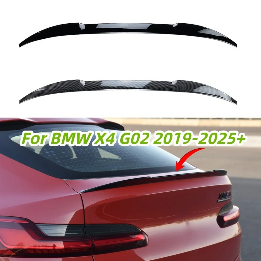 

Car Rear Trunk Lid Tail Wing Spoiler Lip Extension Exterior Trim Modification Gloss Black ABS For BMW X4 G02 2019-2025+