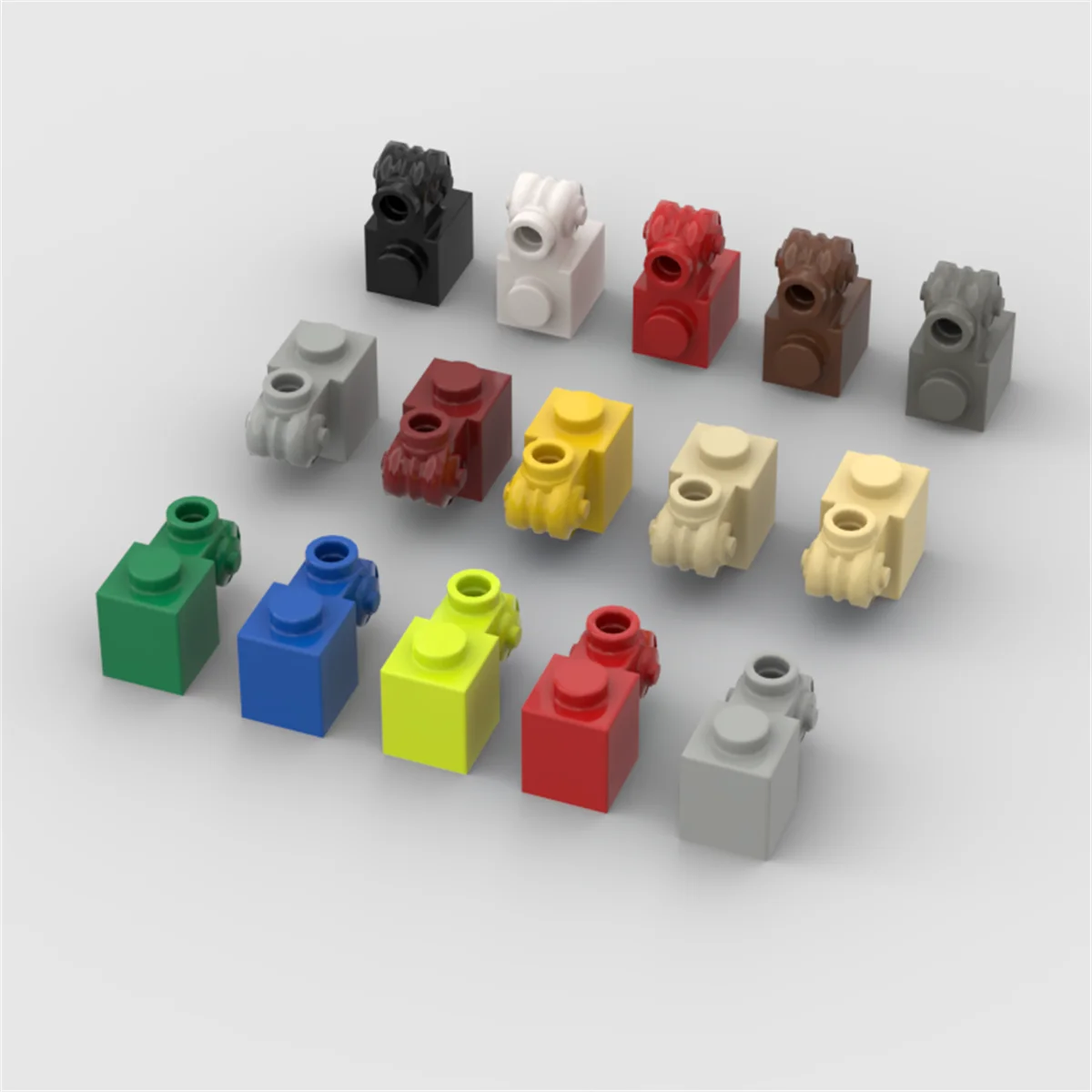 10 Stück Puzzle-Teile 20310 1x1 Bausteine-Set mit Hohlen Rollenstiften, Bausteine zum Zusammenbauen, Kinderspielzeug-Geschenk