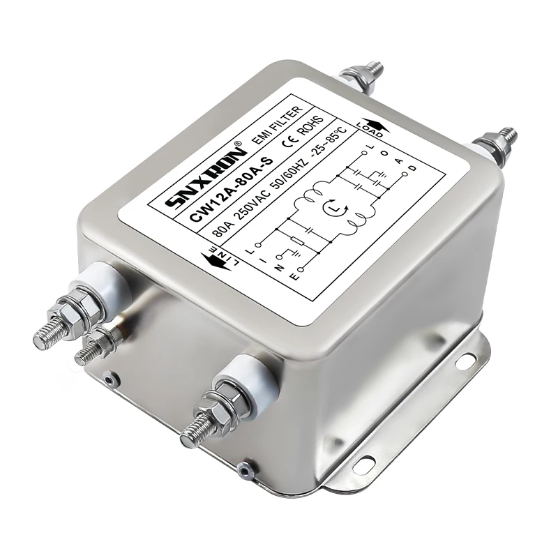cw12a-s-単相ac-emiサーボパワーフィルタ-10-100a-115-250vac-医療および産業用通信向け