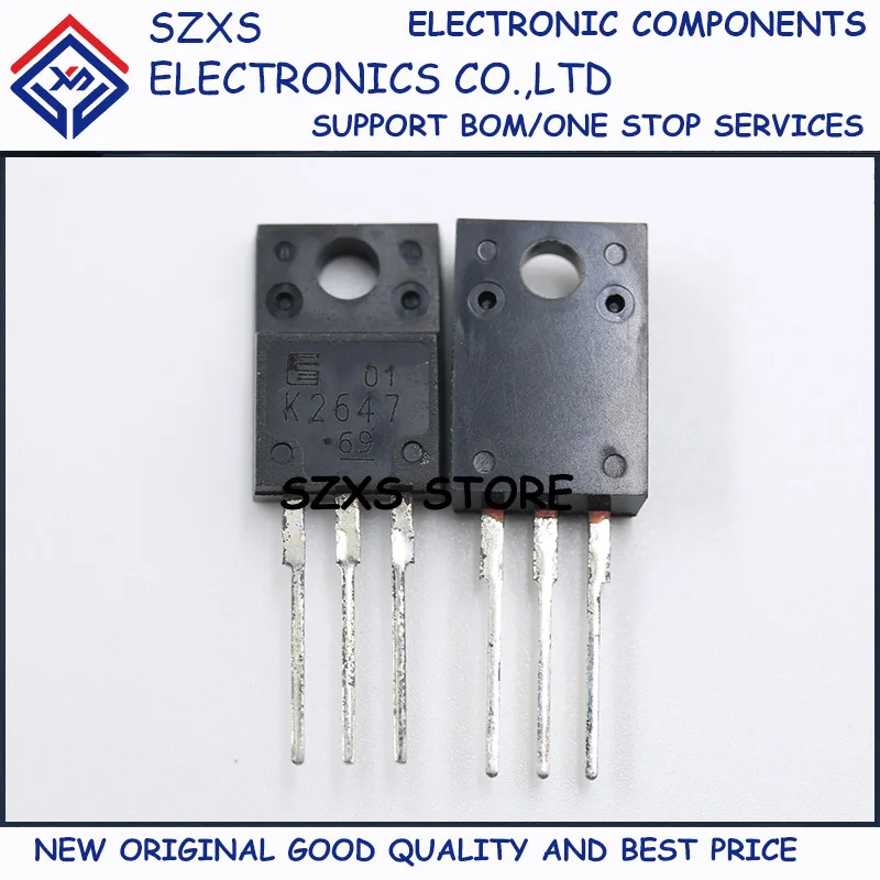 

New Original 10Pcs 2SK2647 K2647 TO-220F 800V 4A MOSFET Field Effect Transistor In Stock Electronic Components Good Quality