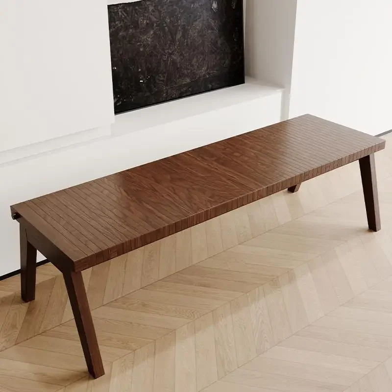 Solid wood folding bench, medieval shoe changing bench, piano solid wood restaurant bench