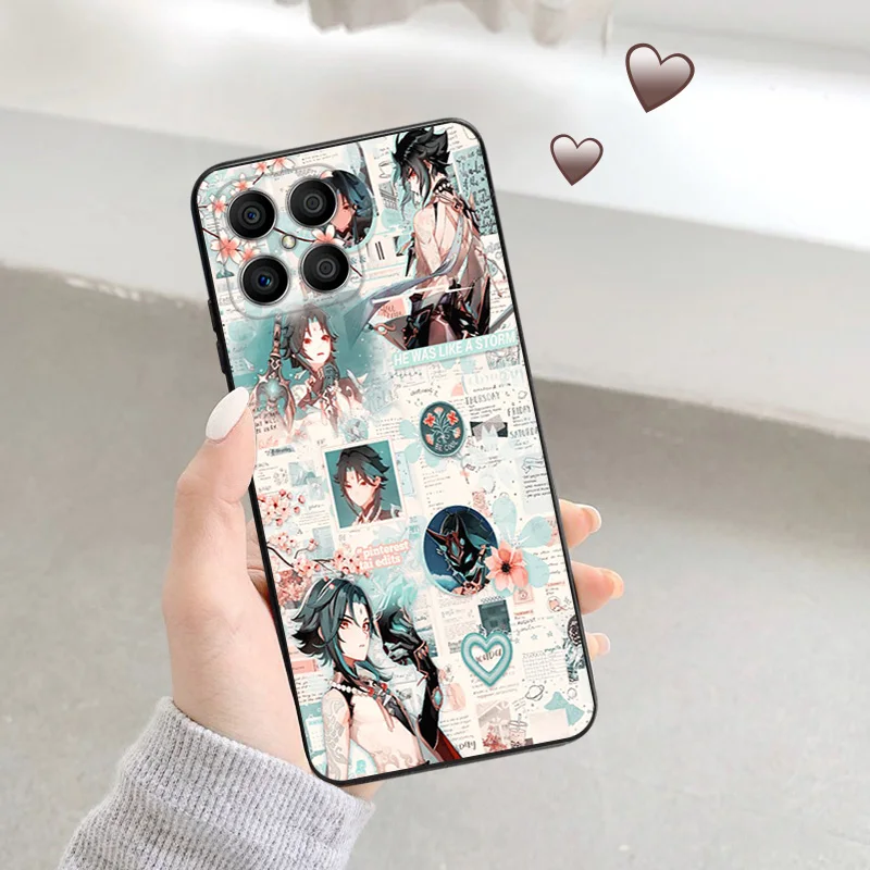Black Soft Phone Case for Honor Magic5 Pro X7b X8b X9b X6 X7 X8 X9A X6a X8a 90 70 Genshin Impact Pixel 6 7 8 6a 7a 8a Cover image 5