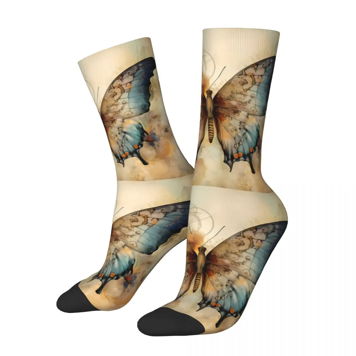 Butterfly Sock Printed Man Polyester