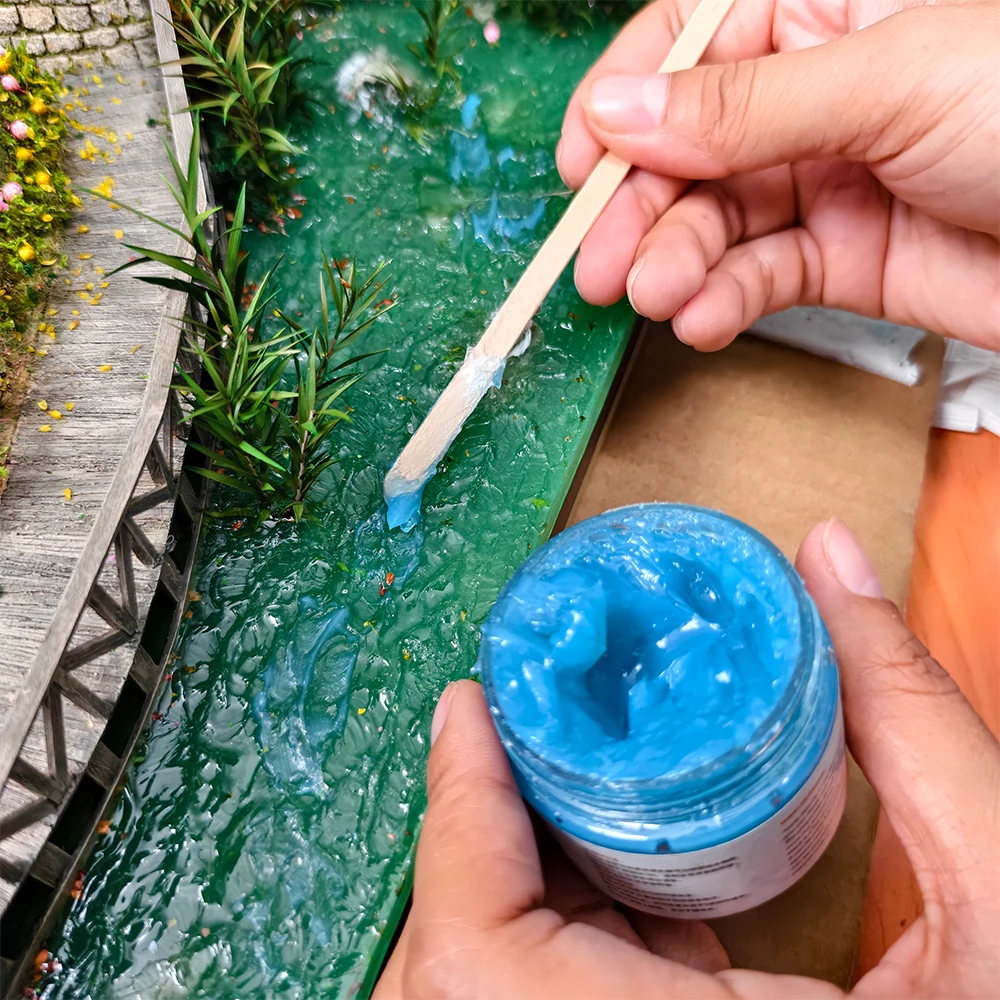 

50ml Simulation Water Scenery Paste Modeling Paint Sand Table Diorama For Rivers/Ocene/Lake/Wave Effect DIY Materials 1box
