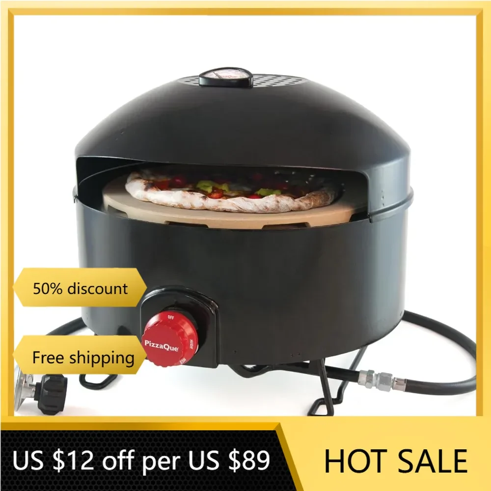 

Portable Outdoor Pizza Oven, Heats Up To 700°F Cooks Pizza In 6 Minutes, 14” ThermaBond Stone, Restaurant Style Pizza Anywhere