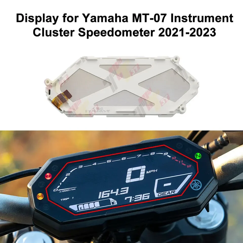 Display for Yamaha MT-07 and Tracer Instrument Cluster Speedometer 2021-2023