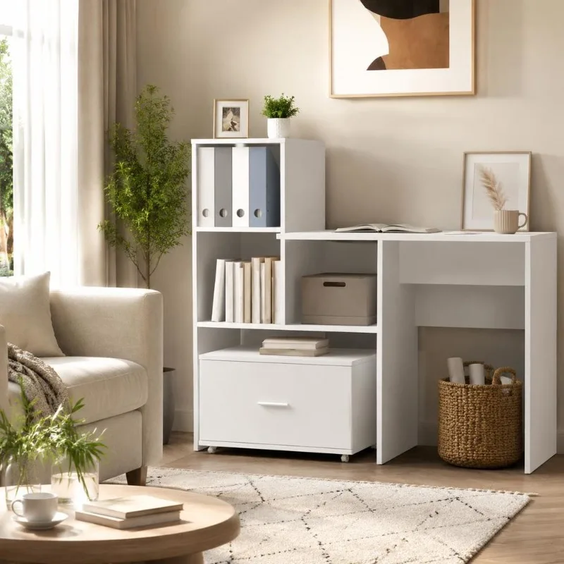 Meuble à tiroirs moderne en bois d'ingénierie compact de 55 x 45 x 31 cm, adapté au X Esp, grand espace de rangement avec compartiments coulissants, montage simple pour chambre à coucher