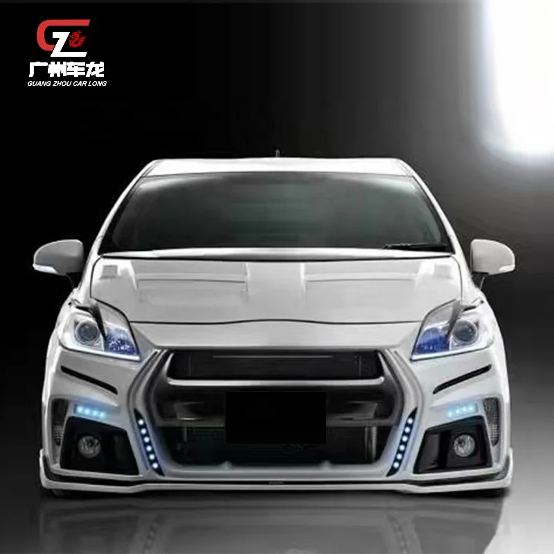 Car Bumpers Kits For Toyota Prius Body Kit 2008-2013 Front Bumper Rear Bumper Assembly Side Skirts Exterior Accessory Parts