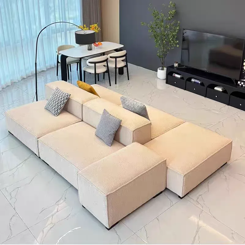 Fabric sofa back-to-back combination double-sided modular reception area living room villa