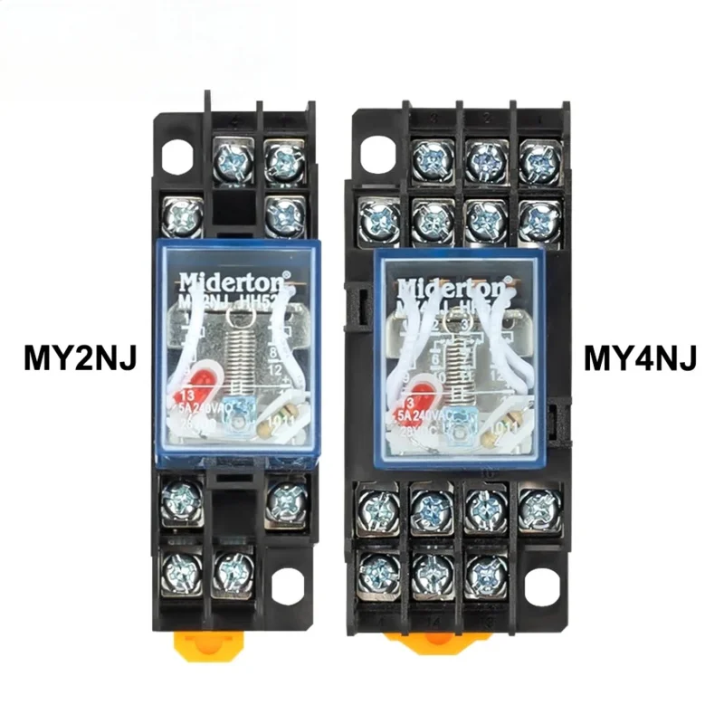 LY2NJ MY2NJ MY4NJ  Small Interm Ediate relay 5A DC12V24VAC110V0V Large 8-pin 14-pin