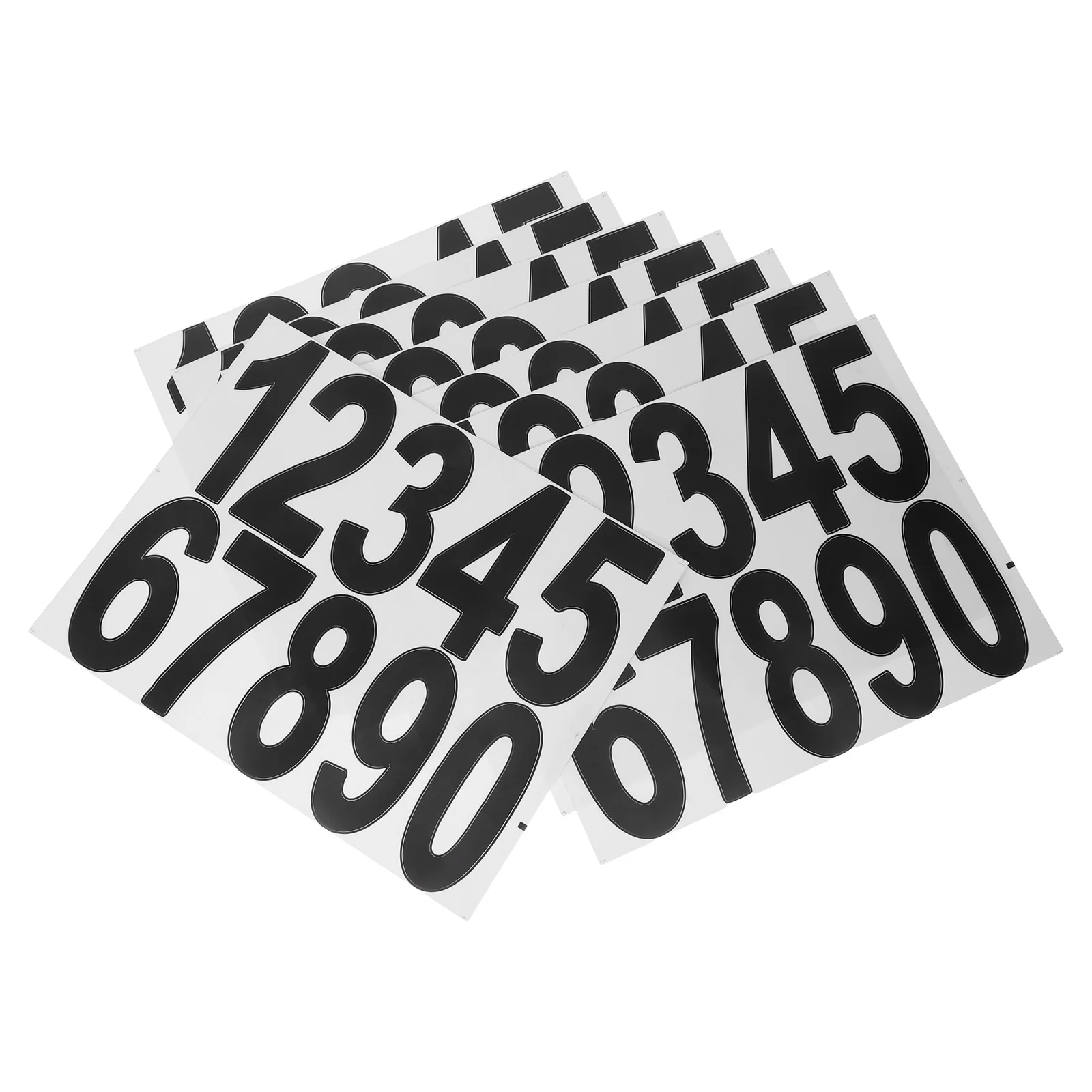 

8pcs Hollow Design Self Adhesive Mailbox Numbers Large Clear Address Labels For House Door Window Fence Waterproof Number