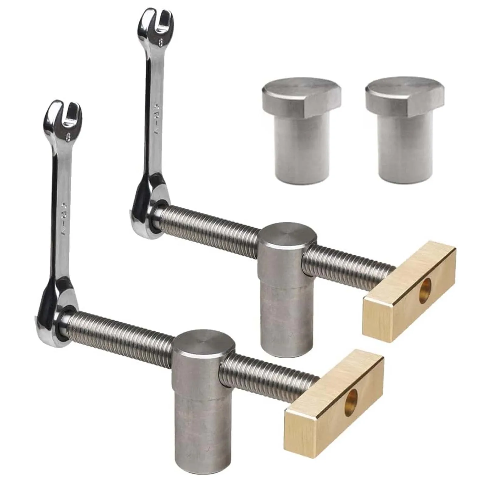 

3/4" Hole Woodworking Bench Clamp Adjustable Desktop Positioning Dog Screw Clip Fixture Vise Benches Joinery Carpenter Tool