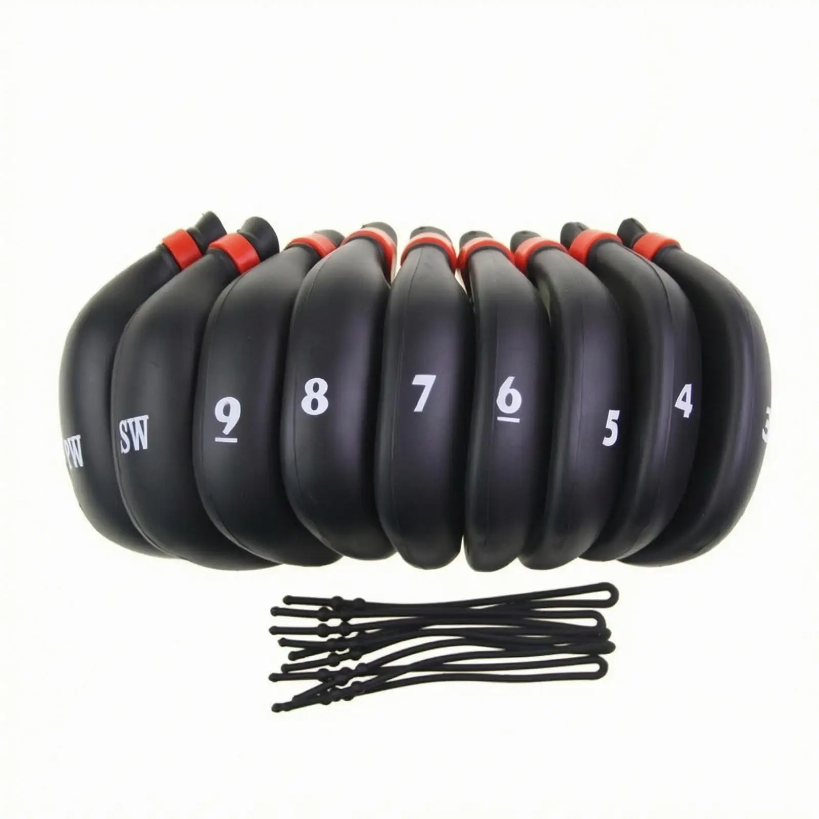 9 Pieces Golf Iron Cover with Tie Fastening Easy to Easy-Care Golf Iron Head Cover Flexible for Golfers, Travel
