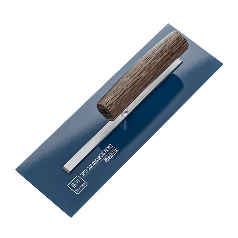Cazzuola per cemento Cazzuola per intonacare cartongesso Spessore 0,5 mm Cazzuola in acciaio SK5 con manico in legno wengè L-Shank-AT64