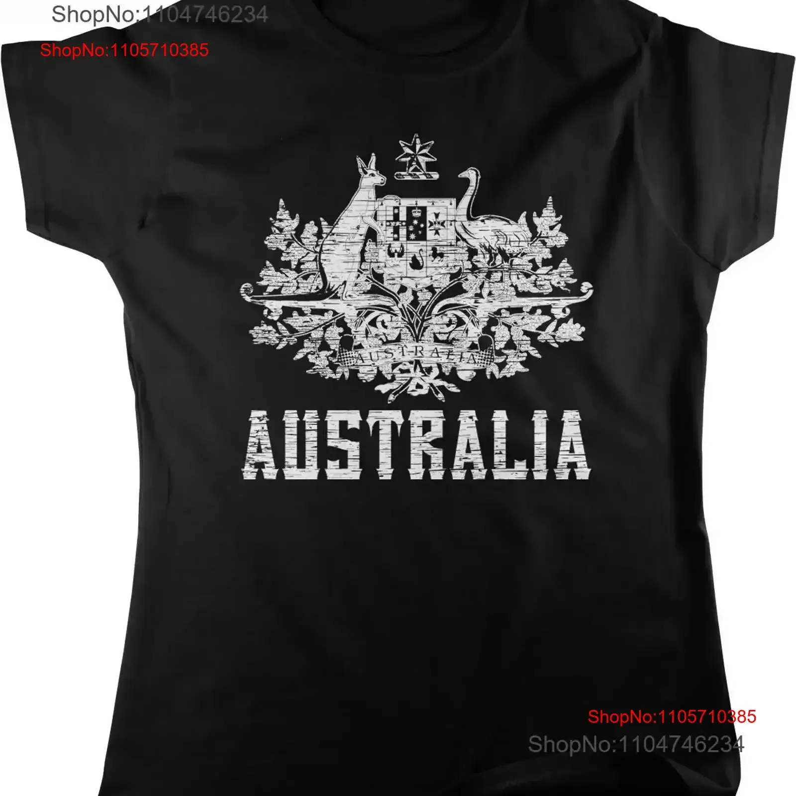 Australia Coat of Arms New South Wales Victoria Queensland Women's T shirt vintage Washed Soft streetwear Stretched Comfortable