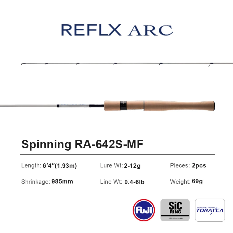 PURELURE REFLEX ARC Flick Cast 0,5-12g BFS Staaf 6FT Toray Carbon T1100 FUJI SIC Ring Volledige Kurk Molenhouder Forel Baars Bass Snoek