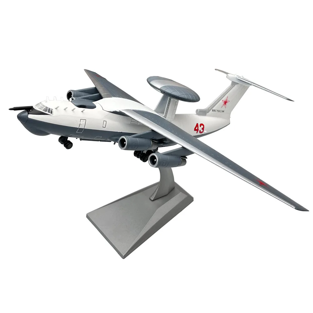 Diecast 1/200 Scale Soviet A-50 AWACS Aircraft Model Metal Fighter Military Plane Finished Decorative Aviation Collection Gifts
