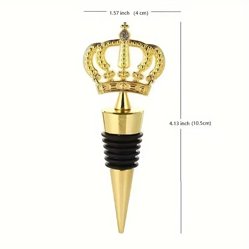 2PC Crown Shaped Wine Stoppers Birthday Party Favors Wedding Return Gifts Anniversary Keepsakes Freshness Preserver