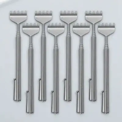 8 pezzi telescopico grattaschiena retrattile manico lungo portatile strumento di sollievo dal prurito per anziani massaggiatore per il corpo sollievo dai graffi per