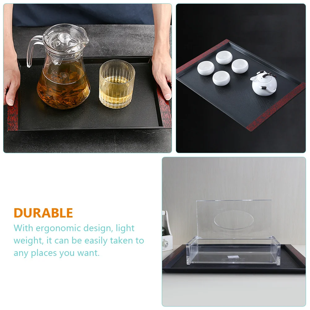 

Wear-Resistant Multi-Function Tray Household Tea Serving Plate Organizational Tray for Nightstand Dresser Bathroom Decorative