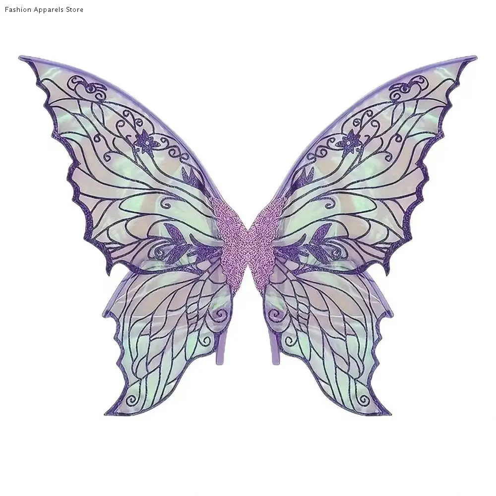 الملونة فراشة الجنية أجنحة التدرج شير مطاطا الكتف الأشرطة أجنحة قزم زي اليدوية تألق الأورجانزا تأثيري أجنحة