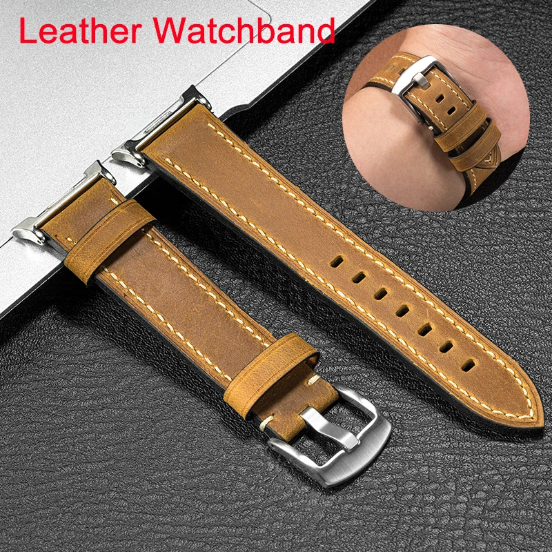 삼성 갤럭시 워치 8/8 클래식 44/40/46mm 가죽 시계줄, 워치 7 울트라/울트라 2025용 교체 스트랩