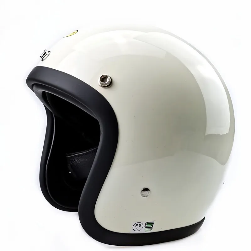 TT&CO Japanese Cafe Racer Vintage Motorcycle Helmet Casco Moto Retro Motorbike Fiberglass  Light Weight Open Face 