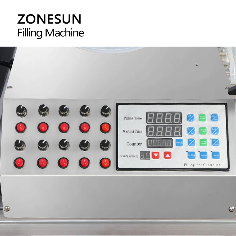 ZONESUN ZS-DTPP10D Liquid Filling Machine 10 Heads Peristaltic Pump Vial Tube Chemical Agents Medical Packaging Production Line