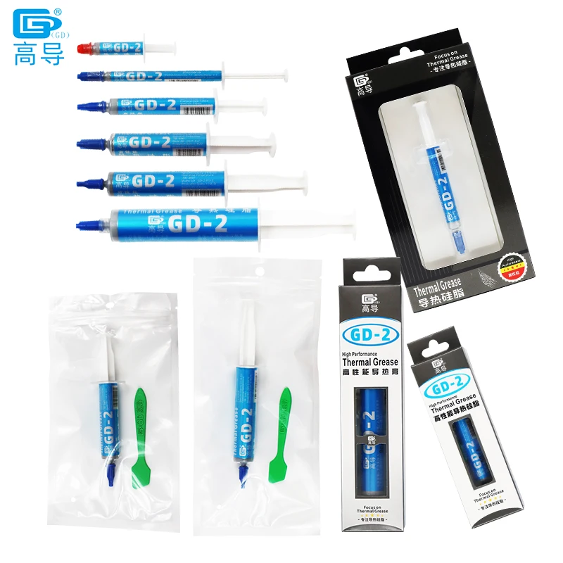 Net Weight 1/3/7/15/30 Grams Gray GD-2 Thermal Conductive Grease Paste Plaster Heat Sink Compound for CPU GPU SSY BX CB SY BS SY