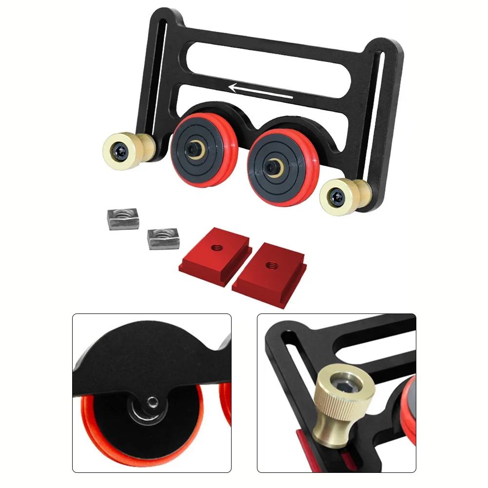 ​ Recinzione del profilo dell'alimentatore per pressatura in alluminio Tavolo del router per la lavorazione del legno Strumento di spinta o Banco da lavoro per carpenteria con binario a T standard per carpenteria