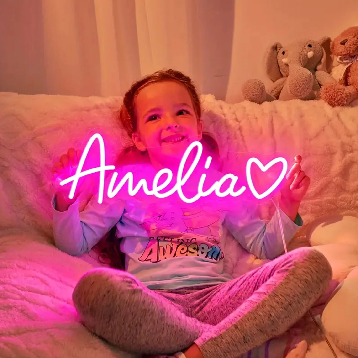 Custom Neon Sign Kids Name Neon Signs Acrylic Birthday Logo Personalized LED Lights Gifts Family Home Wedding Wall Decor