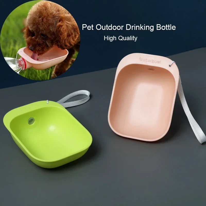 Colorful Portable Pet Drinking Water Bottle Feeder Supplies Dog Cat Travel Outdoor Feed Bowl Feeding Watering Bottles