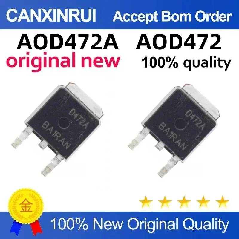 

(5 pieces) Brand new original AOD472 D472 AOD472A D472A TO-252