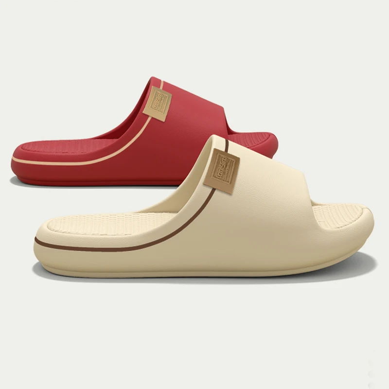 Damen-Hausschuhe, Outdoor-Sandalen für Paare, rutschfeste Strand-Slides, weiche Sohle, Badezimmer-Hausschuhe für Männer und Frauen, flache Schuhe – Detail 3